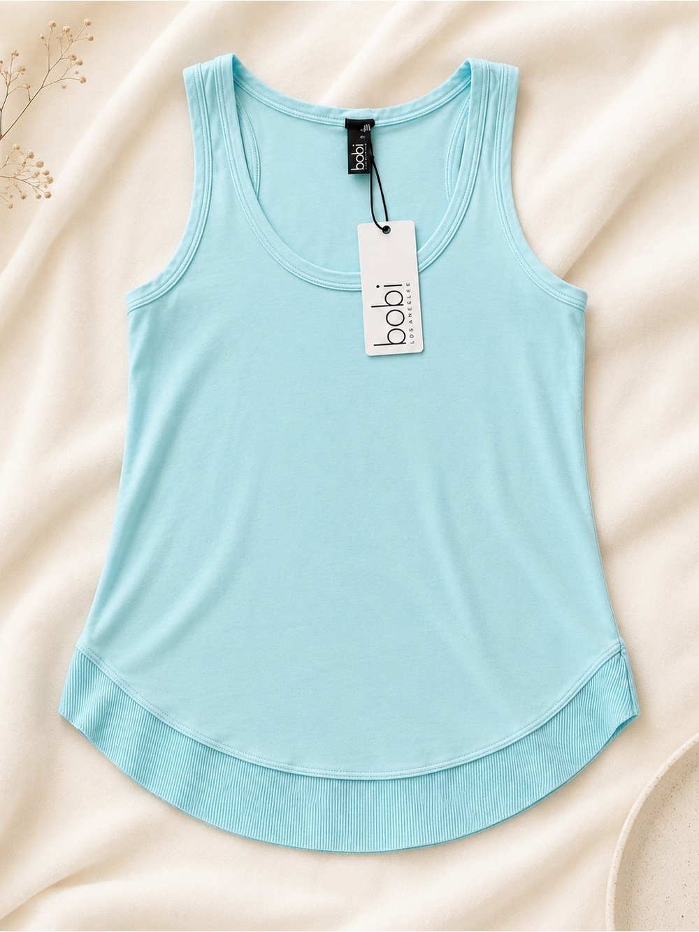 bobi Sky Blue Scoop Neck Tank